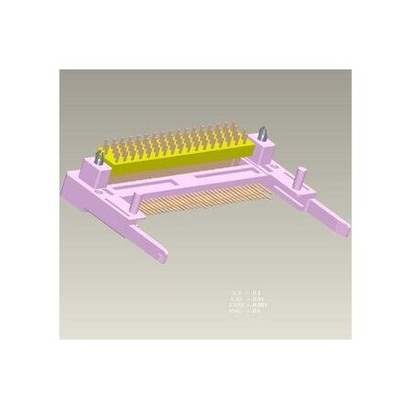 Fci Pcmcia Connector, 68 Contact(S), 2 Row(S), Male, Right Angle, Solder Terminal 92140-040LF